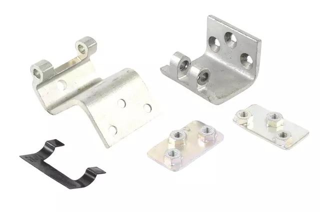 19257342 - Body: Rear Lower Door Hinge Kit with Hinges, Backing Plates, Pin, Stop, and Bolts for Chevrolet: Express 1500, Express 2500, Express 3500 | GMC: Savana 1500, Savana 2500, Savana 3500 Image