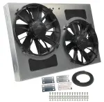 16837 - : Powerpack - High Output Dual 12" Electric RAD Fan/Aluminum Shroud Kit for Derale Image