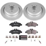 ESK6197 - : Genuine Geomet Coated Rotors, ECE-R90 Brake Pads + Hardware Kit for PowerStop Image