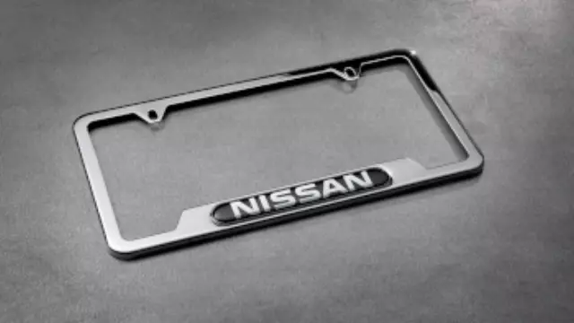 T99M76TA0B - Exterior: License Plate Frame, Slimline, Black for Nissan Image