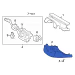 LB5Z3530BC - : Lower Column Cover for Ford: Explorer, Police Interceptor Utility | Lincoln: Aviator Image
