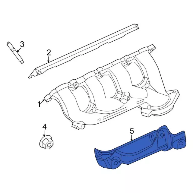 LC3Z9Y427C - Exhaust: Heat Shield for Ford: E-350 Super Duty, E-450 Super Duty, F-250 Super Duty, F-350 Super Duty, F-450 Super Duty, F-550 Super Duty Image