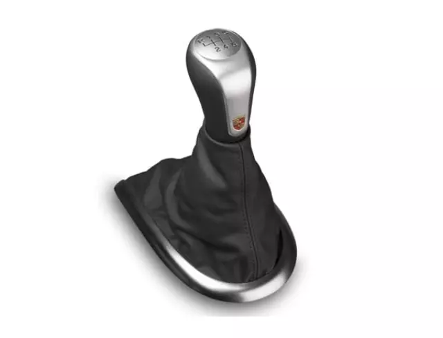 Gear Shift knob in aluminium/leather, Metropole Blue, for Porsche 986 and 996 (2003 onwards) - Porsche (996-424-981-22-G10)