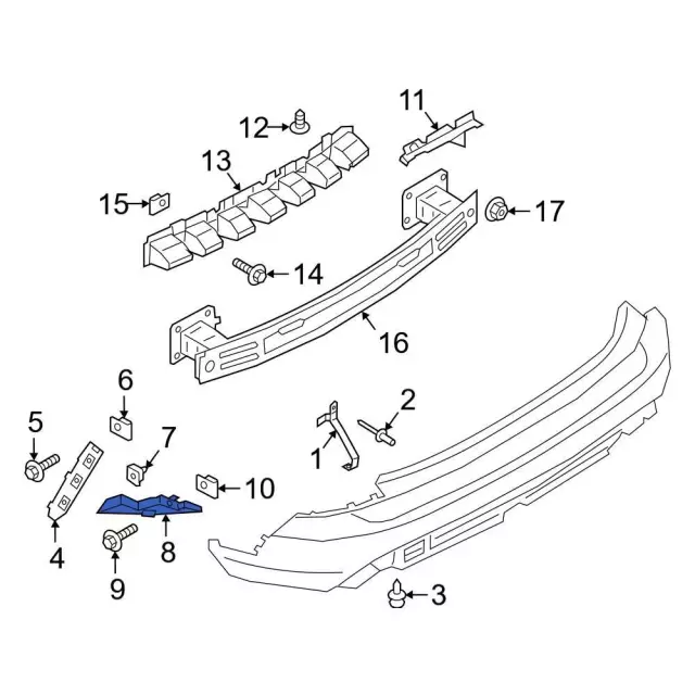 Front Lower Bumper Cover Valance For 2020-2022 Ford Escape – Replace LJ6Z-17D957-C – Black Textured