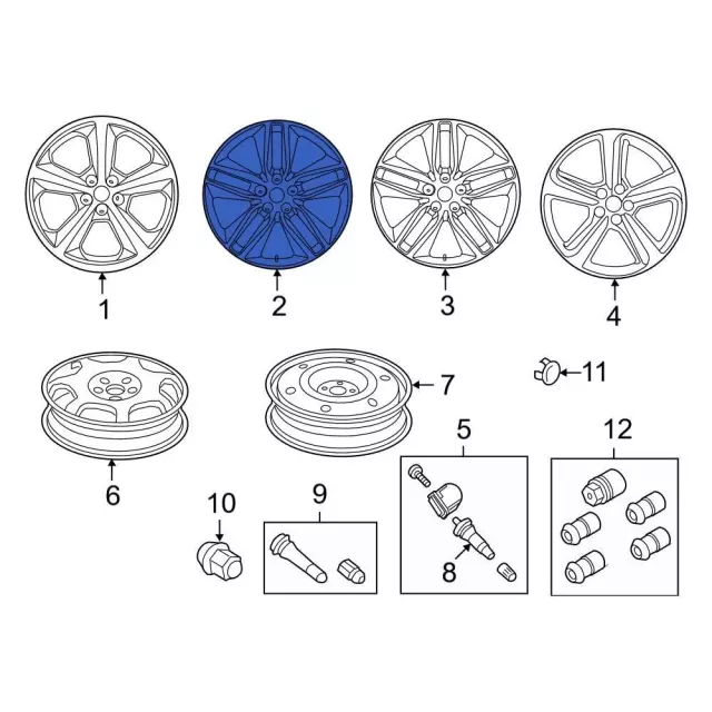 Wheel, Alloy - Ford (KT4Z-1007-T)