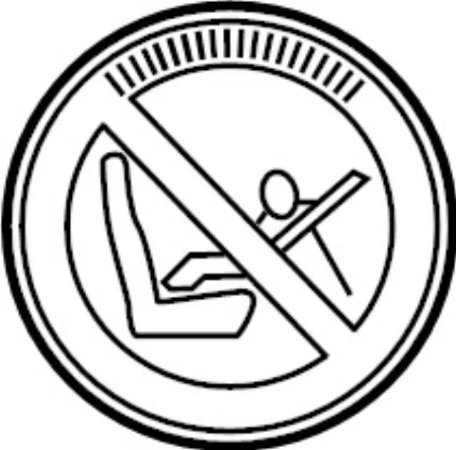 98590JA00A - Body: Air Bag Label for INFINITI: JX35, QX50, QX55, QX56, QX60 Image