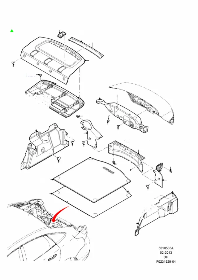 CV6Z5440374BA - Body: Rear Panel Trim Cover for Ford Image