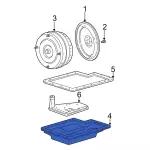 8C3Z7A194A - Maintenance &amp; Lubrication: Trans Pan for Ford: E-150, E-150 Club Wagon, E-250, E-350 Club Wagon, E-350 Super Duty, E-450 Super Duty, F-250 Super Duty, F-350 Super Duty, F-450 Super Duty, F-550 Super Duty Image