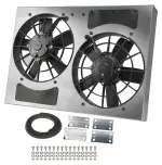 16833 - : Powerpack - High Output Dual 11" Electric RAD Fan/Aluminum Shroud Kit for Derale Image