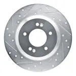 63103065L - : DFC Brake Rotor - Drilled and Slotted - Silver for DYNAMIC FRICTION Image