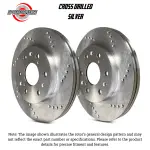 C62030CP - : SP Performance, Rotors, Cross-Drilled, Silver Zinc Coated, Set for SP Performance Image