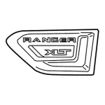 KB3Z16720FA - Body: Nameplate for Ford: Ranger Image