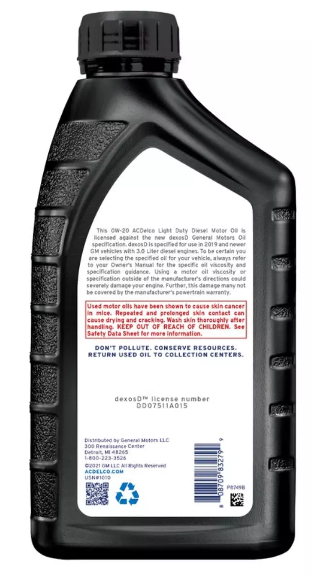 109277 - : Engine Oil for ACDelco Image