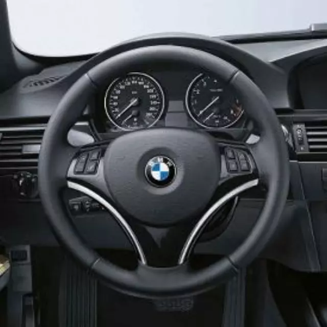 32300415491 - Interior: High-Gloss Black Steering Wheel Trim- W/ for BMW Image
