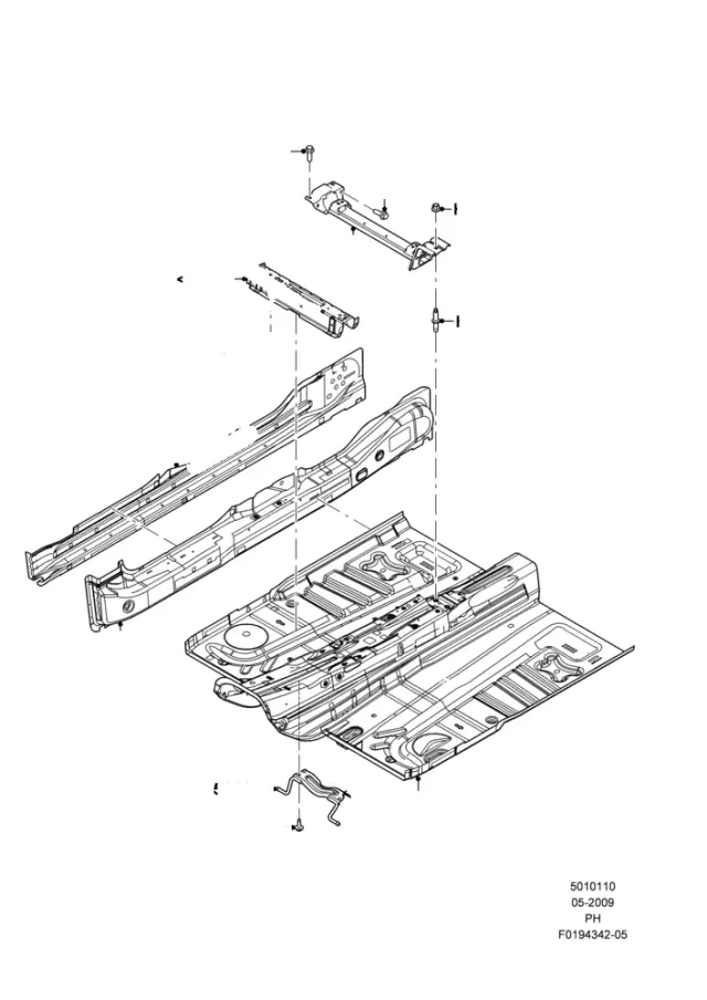 BB5Z7811135A - Body: Front Floor Pan for Ford Image