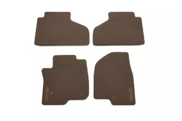 84665260 - Interior: First- and Second-Row Carpeted Floor Mats in Teak with GMC Logo for Denali Models for Cadillac: Escalade, Escalade ESV | Chevrolet: Suburban, Tahoe | GMC: Yukon, Yukon XL Image