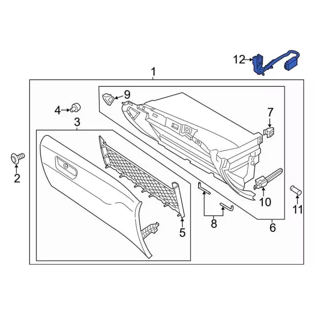 DS7Z14413C - Body: Glove Box Lamp for Ford: Fusion, Police Responder Hybrid, SSV Plug-In Hybrid Image