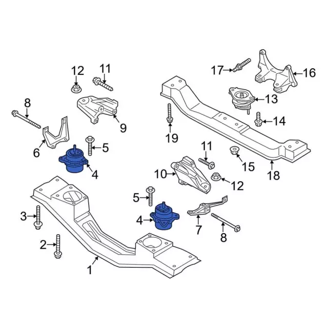 CK4Z6096E - Engine: Front Mount for Ford: Transit-150, Transit-250, Transit-350, Transit-350 HD Image