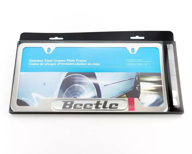 License Plate Frame - Beetle - Polished - Volkswagen (5C0-071-801-J)