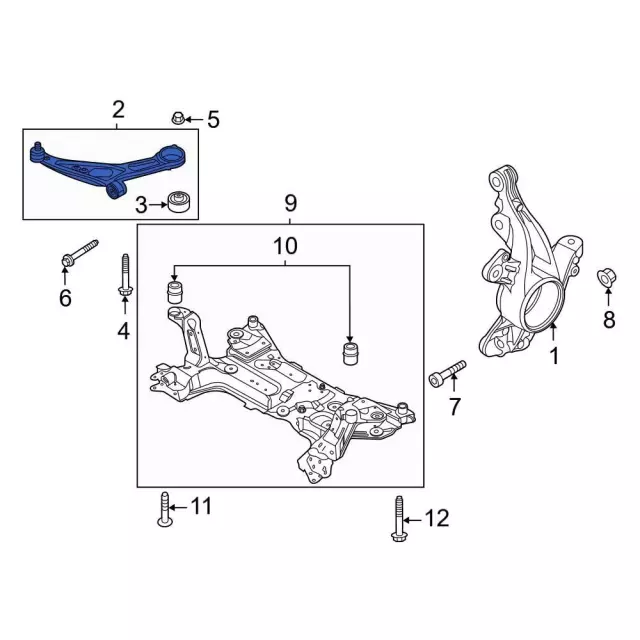 LX6Z5500E - : Upper Control Arm for Ford: Bronco Sport, Escape, Maverick Image