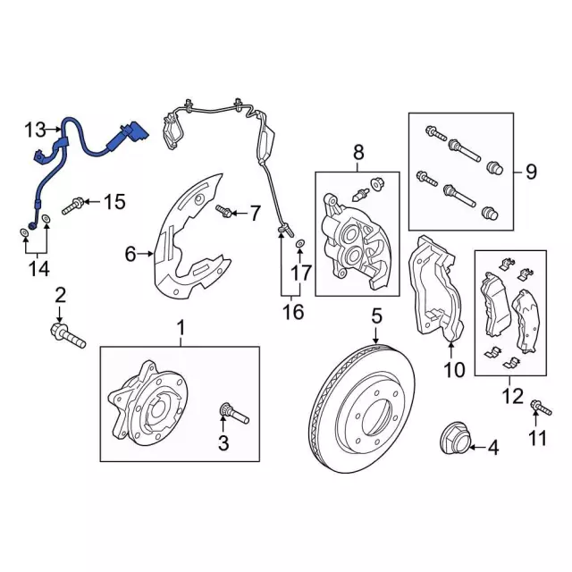 MB3Z2078AX - Brakes: Brake Hose for Ford: Bronco Image