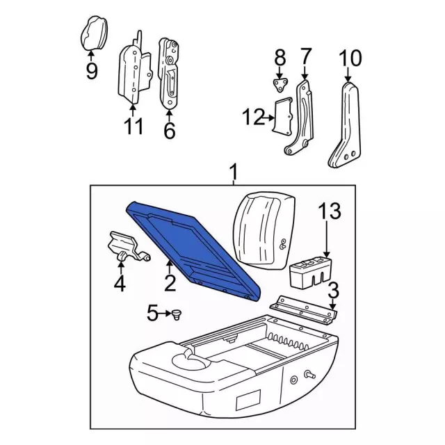 F85Z15644A22AAC - Body: Armrest Assembly for Ford: F-150, F-250 Image