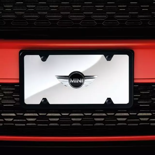 82120150549 - Exterior: Stainless Steel Mini Marque Plate - Black for Mini Image