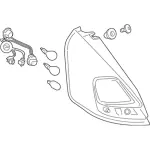 D2BZ13405E - : 2014-2019 Ford Fiesta - Tail Lamp Assembly for Ford: Fiesta Image
