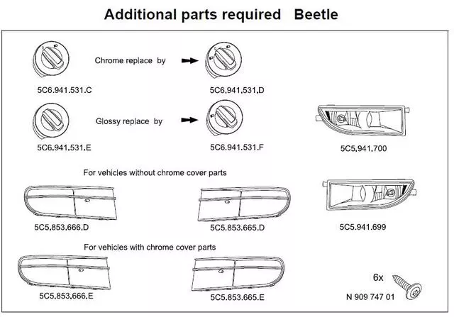 Fog Lamp Retrofit Harness - Volkswagen (5C1-052-186)