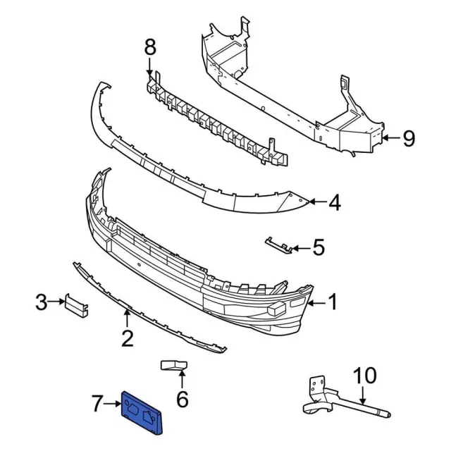 M1PZ17A385AC - Body: License Bracket for Ford: Bronco Sport Image