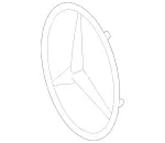 2068800604 - Bumper/Fender/Hood: Base Plate for Mercedes-Benz: 300C, 300CD, C300, C43 AMG, C63 AMG S E Performance Image