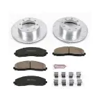 K6403 - : Z23 Daily Driver Carbon-Fiber Ceramic Brake Pad and Drilled &amp; Slotted Rotor Kit for PowerStop Image