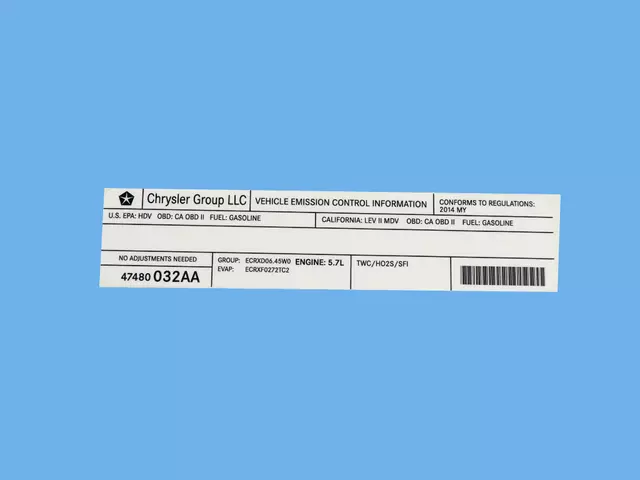 47480032AA - Labels: Vehicle Emission Control Information Label for Ram: 3500 Image
