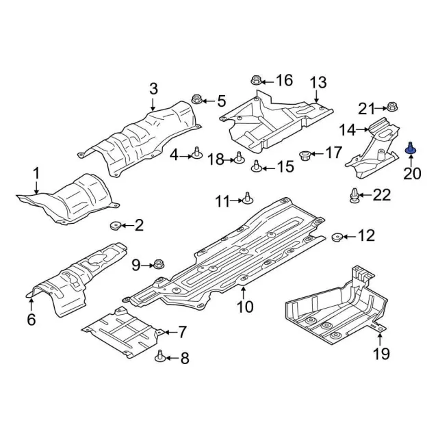 Floor Pan Splash Shield Screw - Ford (W700501S450B)
