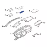 ML3Z15045G34CB - Body: Speaker Grille Mat for Ford: F-150 Image