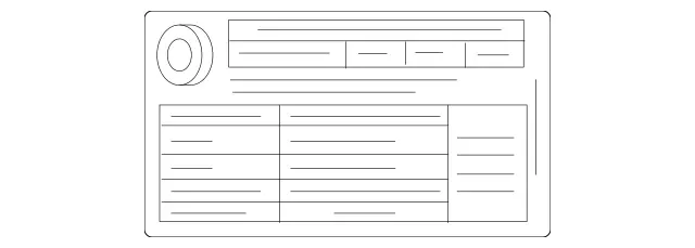 1175840507 - : Info Label, Tire Press for Mercedes-Benz: CLA250 Image