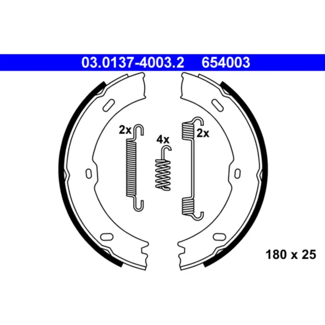 654003 - : ATE Parking Brake Shoe Set for ATE Image