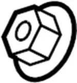 1211HG00D - Body: Motor &amp; Linkage Nut for Infiniti Image