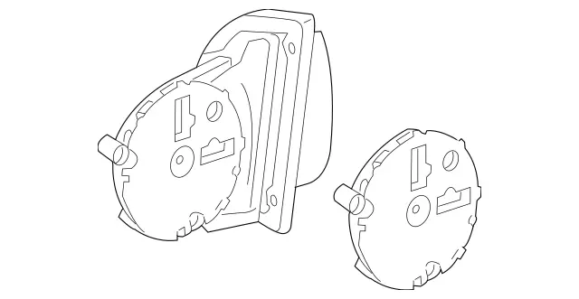 2168100076 - Front Doors: Mirror Frame for Mercedes-Benz: CL550, CL600, CL63 AMG, CL65 AMG Image image