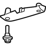 BC3Z28264B83AB - Body: Striker Cover for Ford: F-250 Super Duty, F-350 Super Duty Image