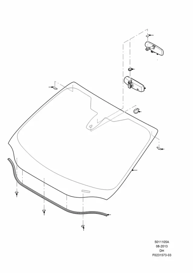 CV6Z17700A - Body: Mirror Inside for Ford Image