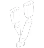 2048601869 - Rear Seat: Seat Belt Buckle for Mercedes-Benz: C300, C350 Image