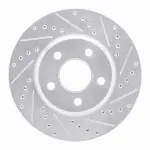 63147032R - : DFC Brake Rotor - Drilled and Slotted - Silver for DYNAMIC FRICTION Image