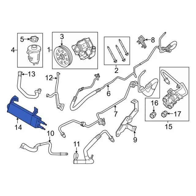 Power Steering Cooler - Ford (PC3Z-3D746-D)