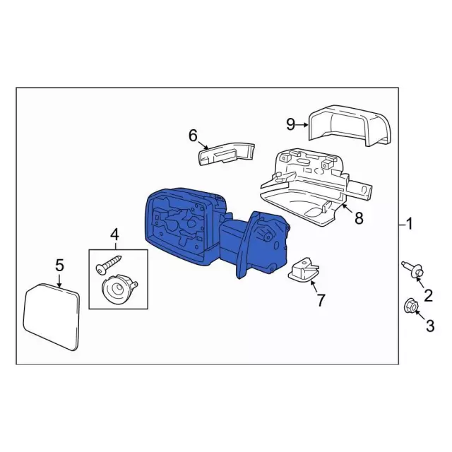 JL3Z17682C - : Mirror Assembly Rear View Outer for Ford Image