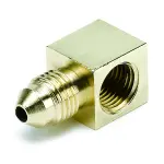 3270 - : FITTING, ADAPTER, 90?, 1/8" NPTF FEMALE TO -3AN MALE, BRASS for AutoMeter Image