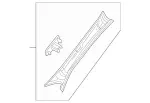 22269000251C34 - Body: Windshield Pillar Trim for Mercedes-Benz Image