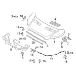 LK4Z16916A - Body: Release Cable for Ford: E-Transit, Transit-150, Transit-250, Transit-350, Transit-350 HD Image