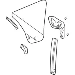 6R3Z7629711A - : Quarter Glass for Ford: Mustang Image