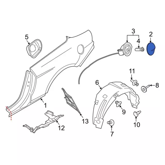 Door Fuel Tank Filler Access - Ford (PR3Z-63405A26-B)